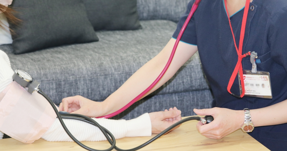 訪問看護勤務中の様子