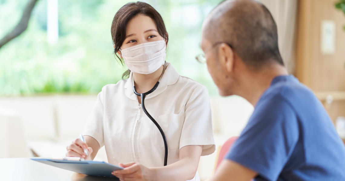 訪問看護勤務中の様子